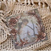 Elegante Rose Gold Custom Foto Luxuriöse Hochzeit Einladung