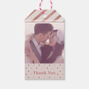 Elegante Rose Gold Custom Foto Vielen Dank Geschenkanhänger