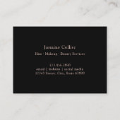 Elegante Rose Gold Dekorative Rahmen Visitenkarte (Rückseite)