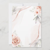 Elegante Rose Gold Design Islamische Aqiqa Einladung (Rückseite)