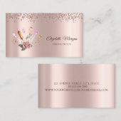 Elegante Rose Gold Diamanten, Blume, Bäckereiwerkz Visitenkarte (Vorne/Hinten)