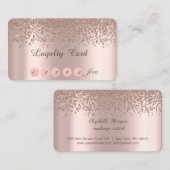 Elegante Rose Gold Diamanten Treuhandkarte Treuekarte (Vorne/Hinten)