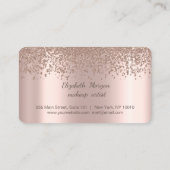 Elegante Rose Gold Diamanten Treuhandkarte Treuekarte (Rückseite)