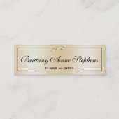 Elegante Rose Gold Diplomnamenskarte Einlage Telefonnummerkarte (Vorderseite)