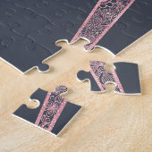 Elegante Rose Gold Doodles Sun Moon Mandala Design Puzzle (Seite)