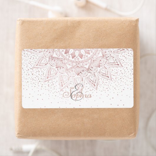 Elegante Rose Gold Dots Mandala (Insitu)