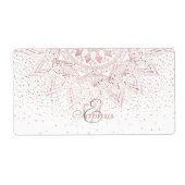 Elegante Rose Gold Dots Mandala (Vorne)