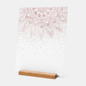 Elegante Rose Gold Dots Mandala Acrylschild (Winkel)