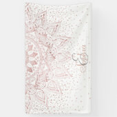 Elegante Rose Gold Dots Mandala Banner (Vertikal)