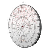 Elegante Rose Gold Dots Mandala Dartscheibe (Vorderseite rechts)