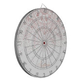 Elegante Rose Gold Dots Mandala Dartscheibe (Vorderseite Links)
