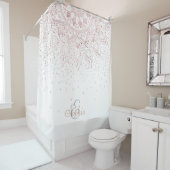 Elegante Rose Gold Dots Mandala Duschvorhang (Beispiel)