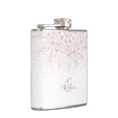 Elegante Rose Gold Dots Mandala Flachmann (Rechts)