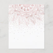 Elegante Rose Gold Dots Mandala Flyer (Hinten)