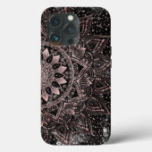 Elegante Rose Gold Dots Mandala Marmor Case-Mate iPhone Hülle (Rückseite)