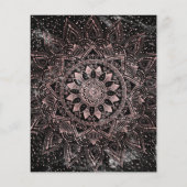 Elegante Rose Gold Dots Mandala Marmor Flyer (Hinten)