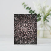 Elegante Rose Gold Dots Mandala Marmor Postkarte (Stehend Vorderseite)