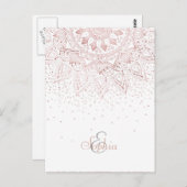 Elegante Rose Gold Dots Mandala Postkarte (Vorne/Hinten)