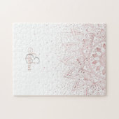 Elegante Rose Gold Dots Mandala Puzzle (Horizontal)