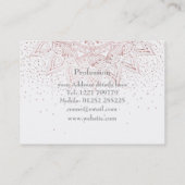 Elegante Rose Gold Dots Mandala Visitenkarte (Rückseite)