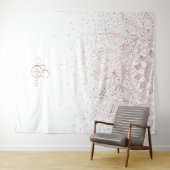 Elegante Rose Gold Dots Mandala Wandteppich (Beispiel (Horizontal))