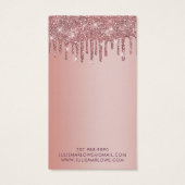 Elegante Rose Gold Dripping Glitzer Earring Displa (Rückseite)