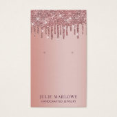 Elegante Rose Gold Dripping Glitzer Earring Displa (Vorderseite)