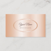Elegante Rose Gold Effect Template Beruflich Visitenkarte (Vorderseite)
