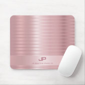 Elegante Rose Gold Farbe Moderne Vorlage Mousepad (Mit Mouse)
