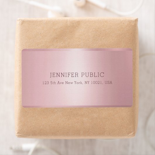 Elegante Rose Gold-Farbvorlage Personalisiert (Insitu)