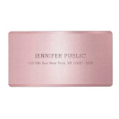 Elegante Rose Gold-Farbvorlage Personalisiert (Vorne)