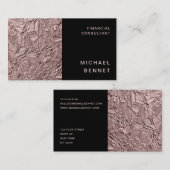 Elegante Rose Gold Finance Consultant Visitenkarte (Vorne/Hinten)