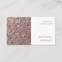 Elegante Rose Gold Finance Consultant