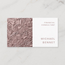 Elegante Rose Gold Finance Consultant Visitenkarte