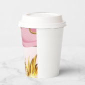 Elegante Rose Gold Flame Pappbecher (Links)