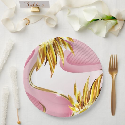 Elegante Rose Gold Flame Pappteller (Hochzeit)