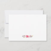 Elegante Rose Gold Floral Wedding RSVP Antwort (Rückseite)
