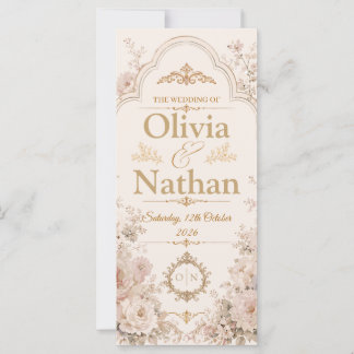Elegante Rosé Gold Florale Hochzeit im Vintage-Sti