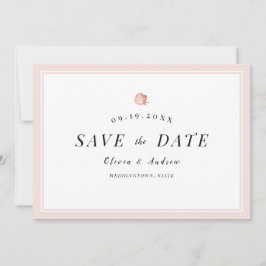 Elegante Rose Gold florale minimalistisch Save the Date