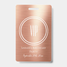 Elegante Rose Gold Foil Geburtstagsparty VIP Zugan