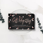 Elegante Rose Gold Foil Geschenk-Registrierung Hoc Begleitkarte