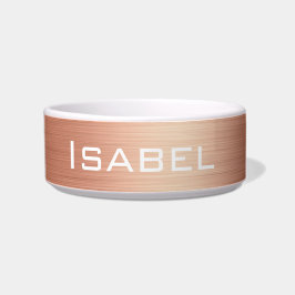 Elegante Rose Gold Foil Monogram Personalisiert Pe Napf