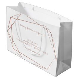 Elegante Rose Gold Foil Rahmen Moderne Berufliche Große Geschenktüte