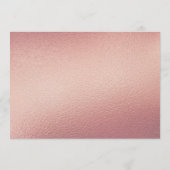 Elegante Rose Gold Foil Share A Memory Card Hinweiskarte (Rückseite)