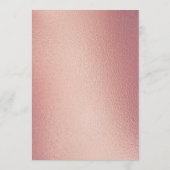 Elegante Rose Gold Foil Share A Memory Card Hinweiskarte (Rückseite)