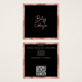 Elegante Rose Gold Foil und Black Business Card (Vorne & Hinten)