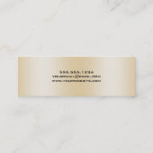 Elegante Rose Gold Formal Abschluss Name Card Telefonnummerkarte (Rückseite)
