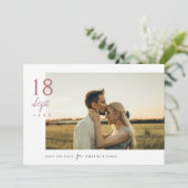 Elegante Rose Gold Foto Hochzeit speichern Sie das Einladung (Stehend Vorderseite)