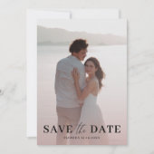 Elegante Rose Gold & Foto Save the Date (Vorderseite)