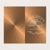 Elegante Rose Gold Foto Weihnachtskarten Visitenkarten (Außenseite Aufgefaltet)